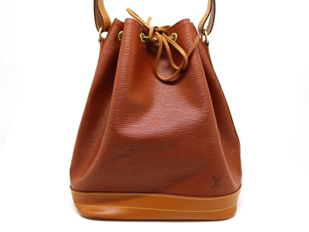 LOUIS VUITTON Noe Shoulder Bag Epi Kenyan Brown Zipang Gold